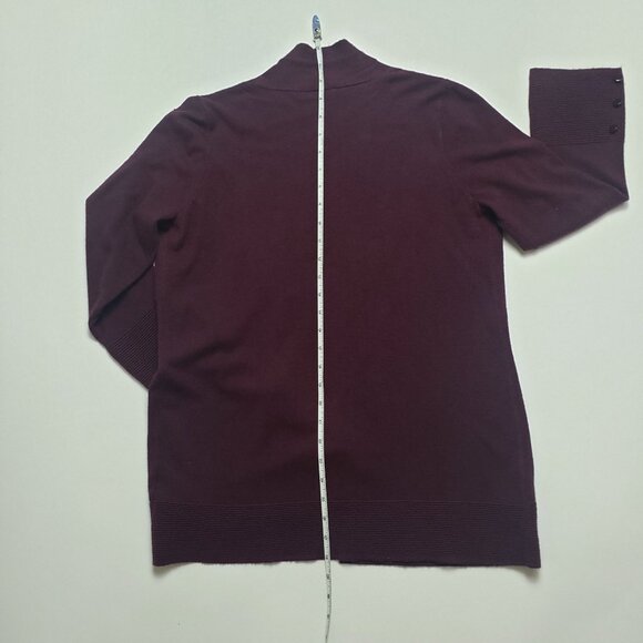 Stitch Fix X Evolution Open Cardigan Sweater Womens M Burgundy Ancho Chili - Picture 8 of 16